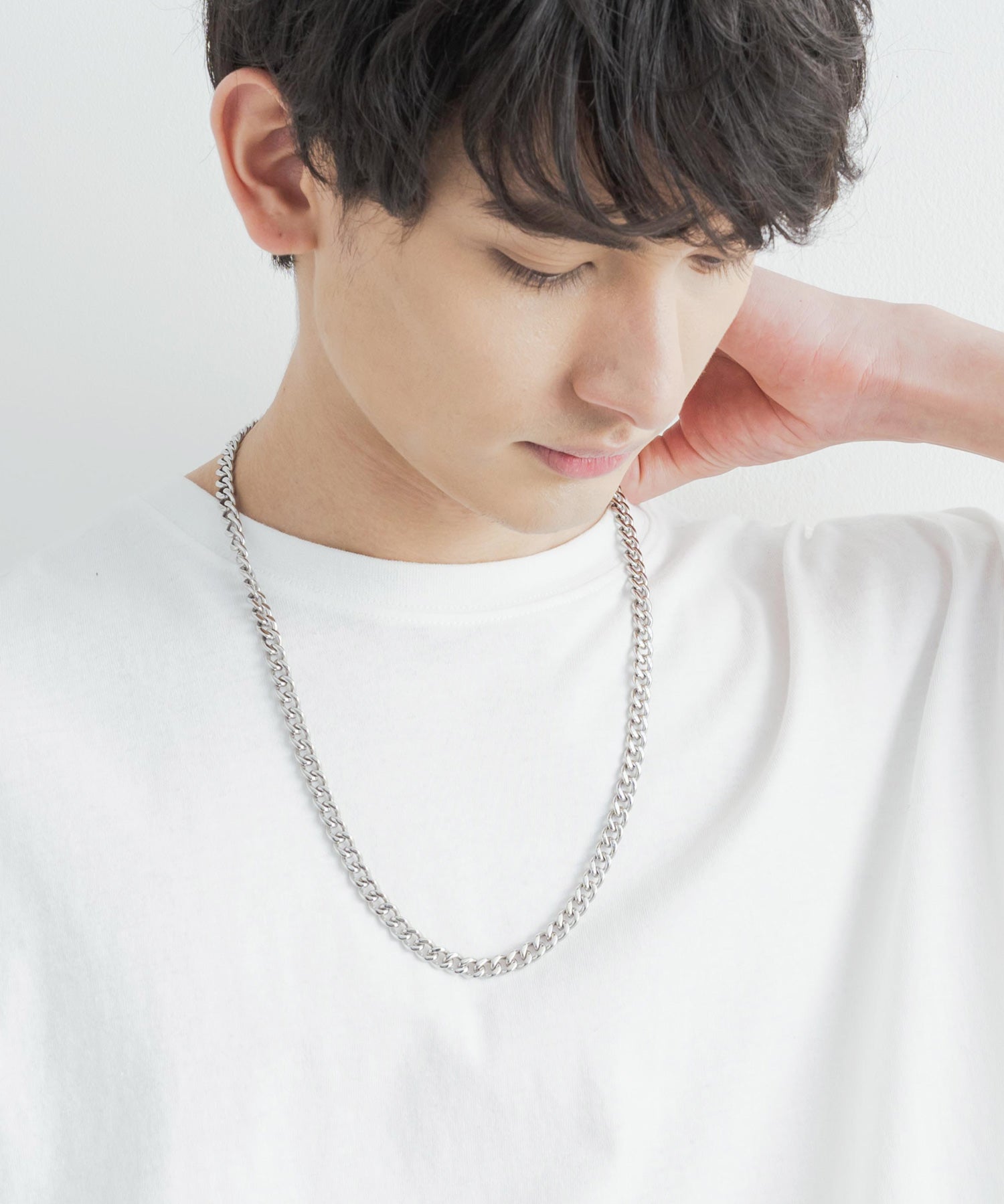 ステンレスデザインチェーンネックレス 11631
