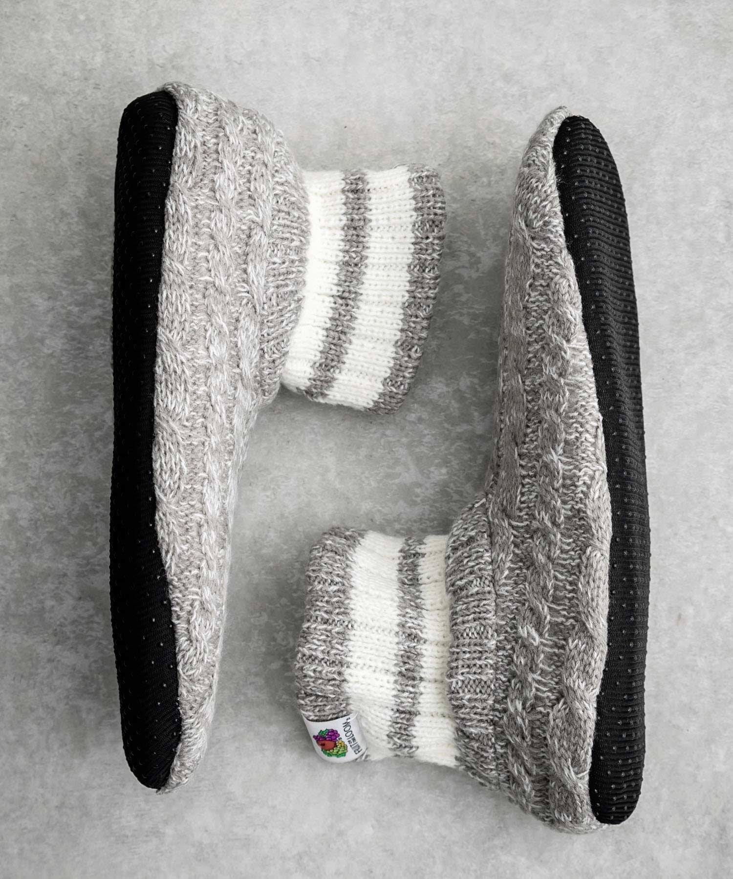 FRUIT OF THE LOOM フルーツオブザルーム 内ボアリンクススリッパ/リンクス編みワンポイントロゴ室内用スリッパ 15461