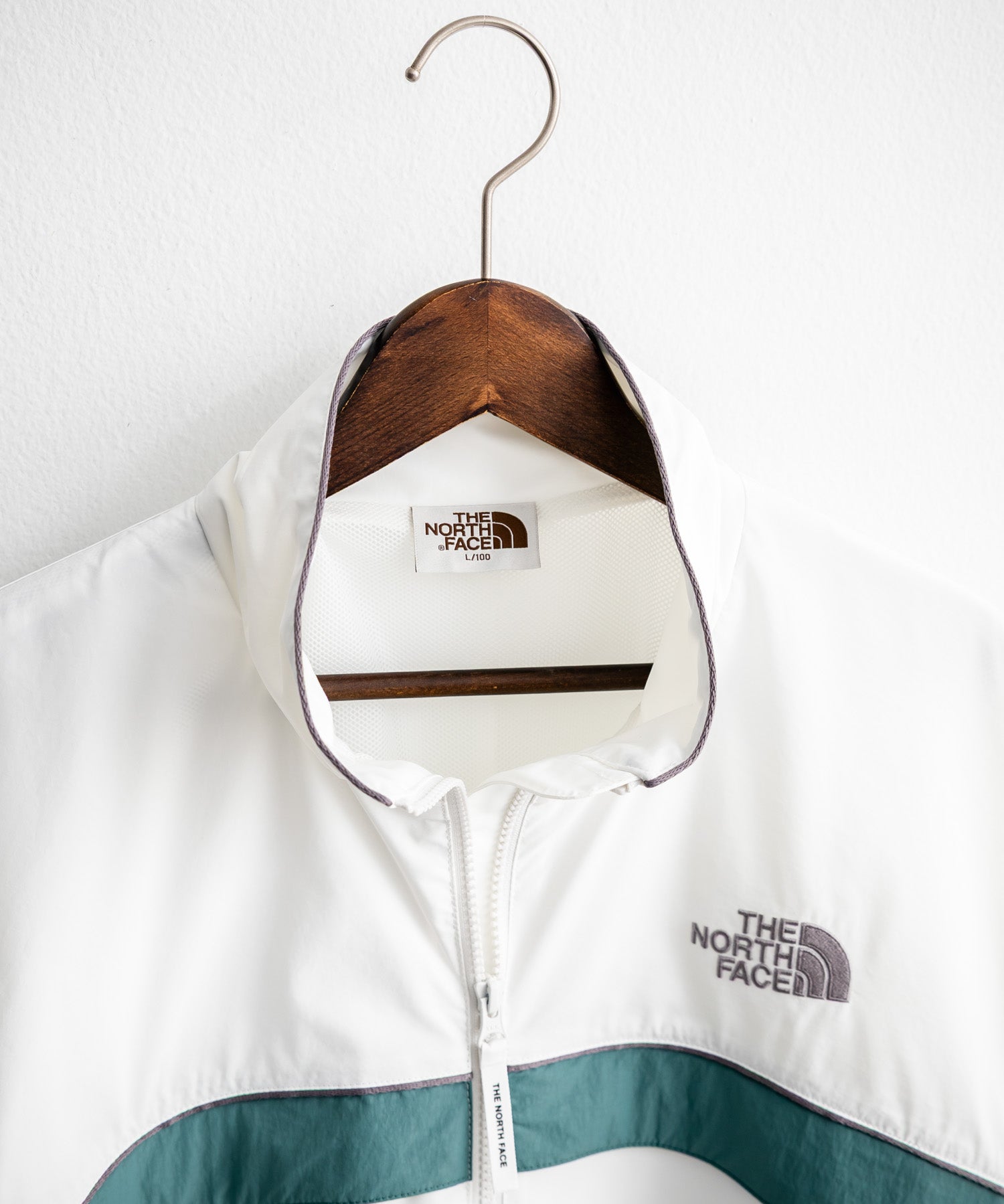 日本未展開モデル THE NORTH FACE ザ・ノースフェイス WHITE LABEL ホワイトレーベル KICKFLEX JACKET 配色切替パイピングロゴ刺繍ナイロンジャケット 15063