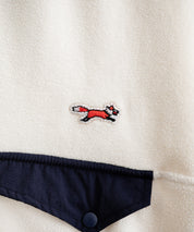 PENNEYS ペニーズ 別注コラボ オーバーサイズフリースアノラックワンポイントロゴ刺繍長袖スタンドカラープルオーバー 16055