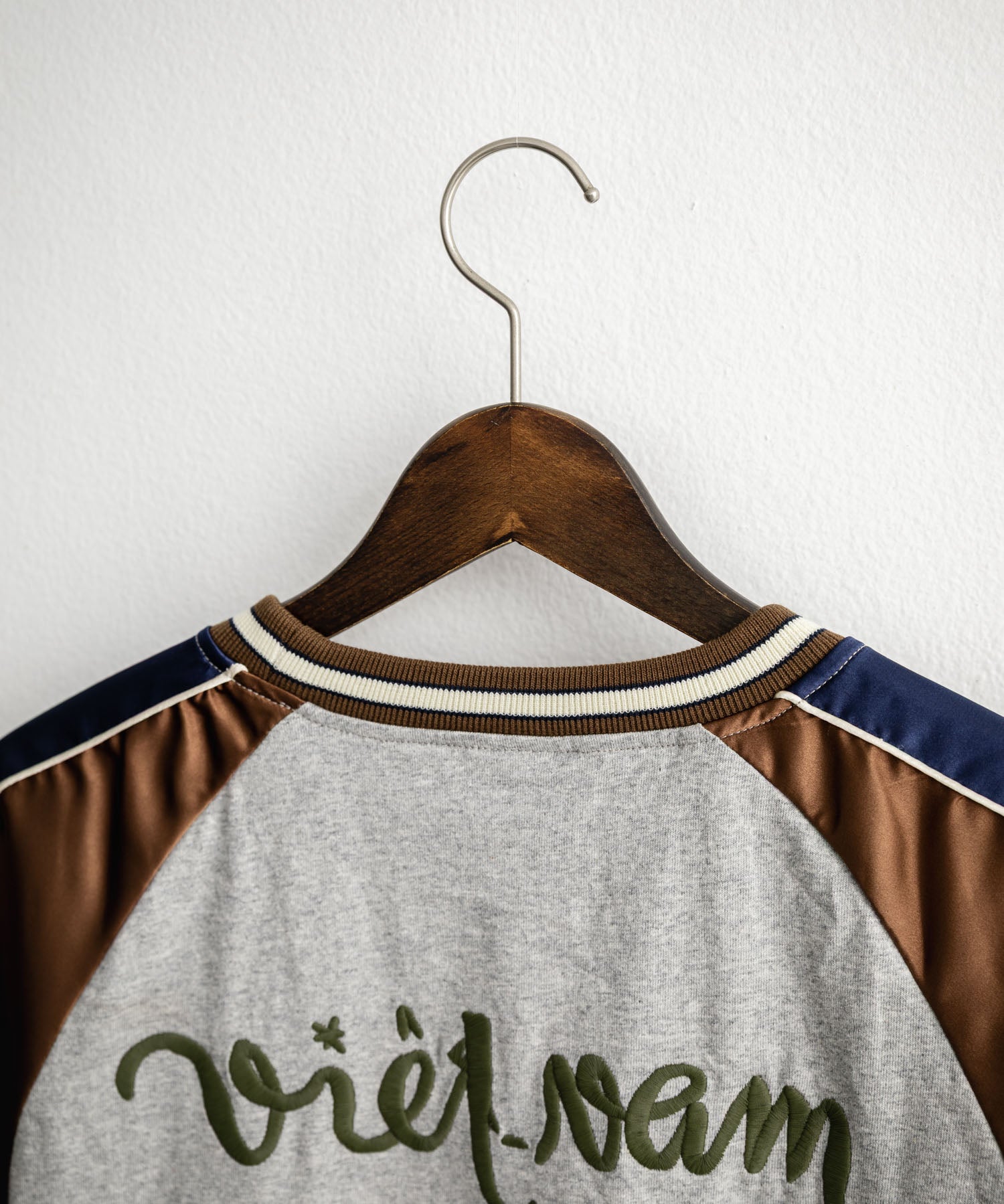 KRIFF MAYER クリフメイヤー スーベニア虎刺繍スカジャンTシャツ/リブラインラグランカットソー 2547201 15866