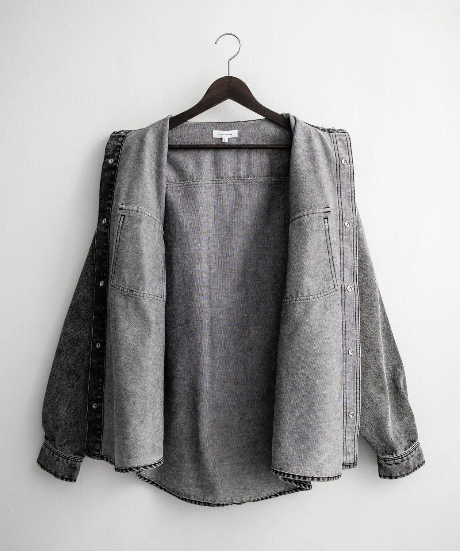 ヴィンテージライク オーバーサイズデニムワークシャツジャケット 15379