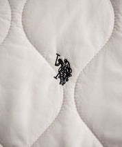 U.S. POLO ASSN. ユーエスポロアッスン W's 2WAYリバーシブルワンポイントロゴ刺繍中綿ノーカラーキルトジャケット/ボアジャケット 16585