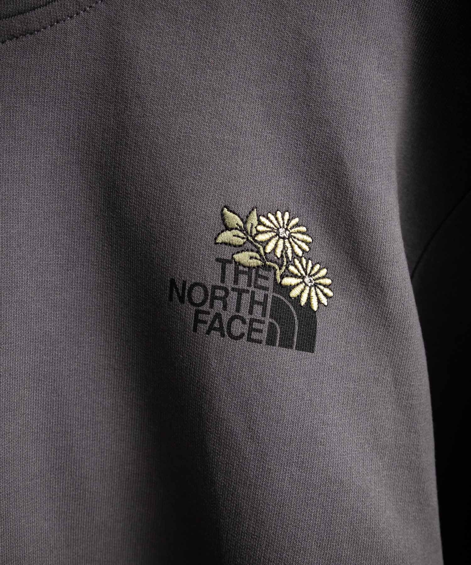 THE NORTH FACE ザ・ノースフェイス FLOWER DOME RELAXED HD SWEATSHIRT GPT ワンポイントフワラー刺繍裏毛パーカー 15488
