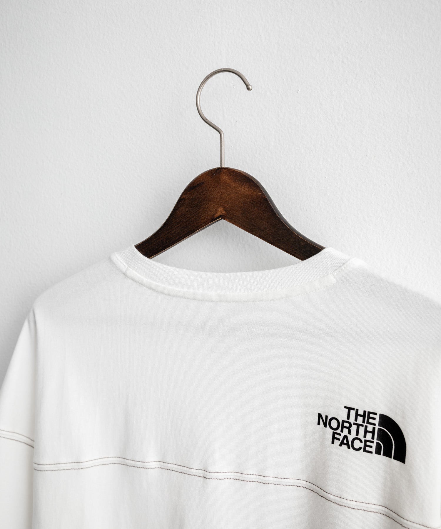 THE NORTH FACE WHITE LABEL STITCH DYEING S/S R/TEE オーバーサイズステッチラインワンポイントロゴピグメント加工半袖Tシャツ 16163