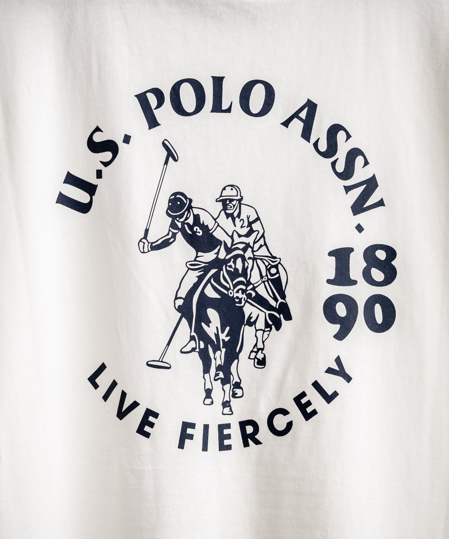 U.S.POLO ASSN. ユーエスポロアッスン バックプリント/無地/ボーダー オーバーサイズクルーショートスリーブTシャツ