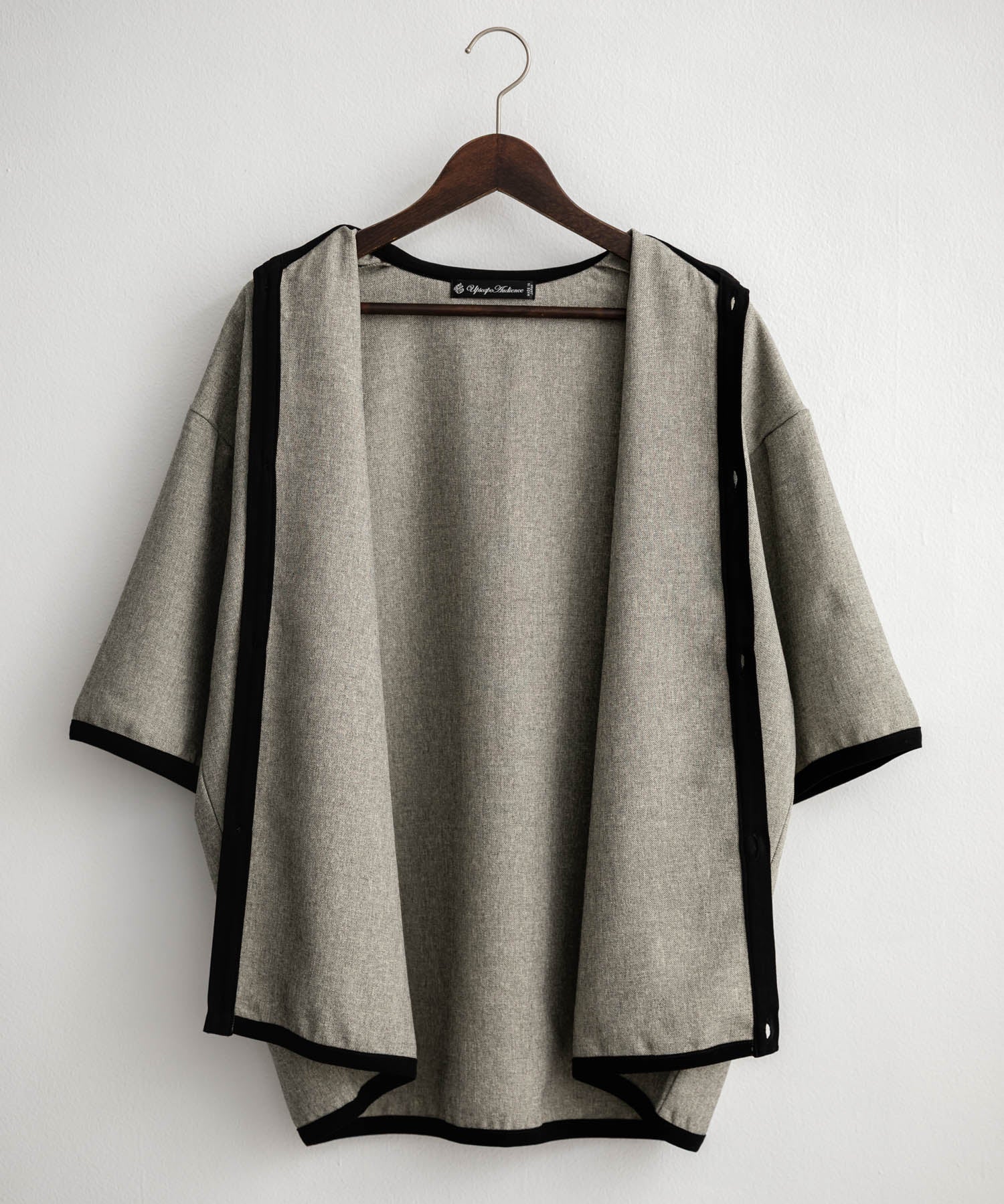 Upscape Audience アップスケープオーディエンス 日本製 国産 Naturemierリネンライクメランジツイルポロカーディガン AUD7321 15897