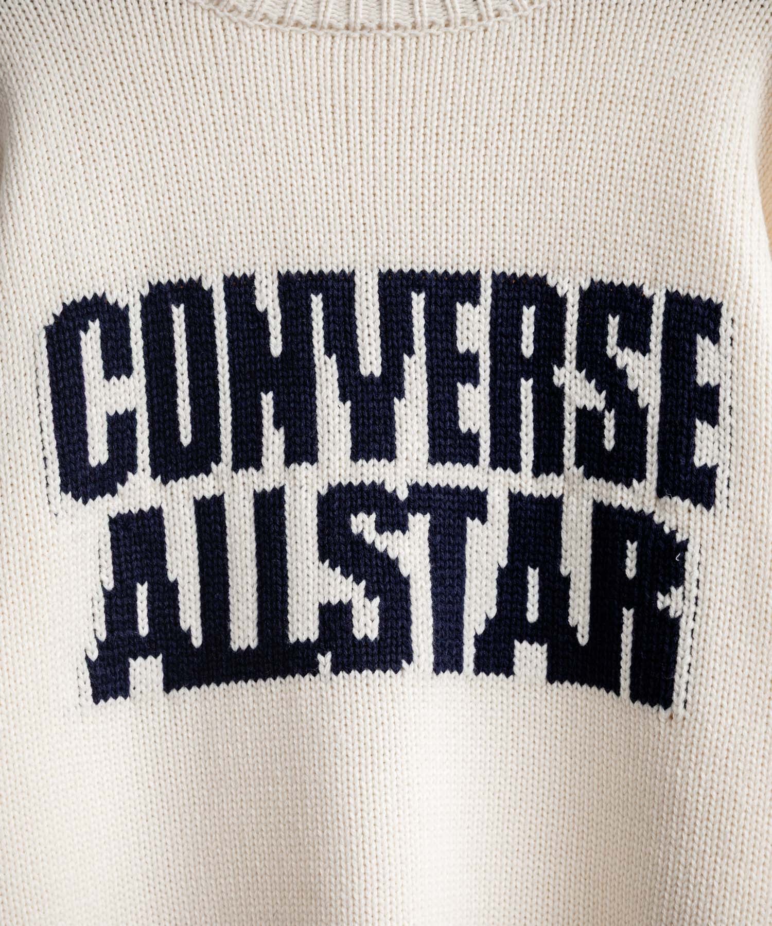 CONVERSE コンバース オーバーサイズローゲージクルーネック長袖ロゴニットセーター 16559