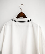 新色追加 U.S. POLO ASSN. 別注コラボ オーバーサイズワンポイントロゴ刺繍天竺半袖ポロシャツ 無地/ラインリブ 15425