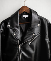 PUレザーダブルライダースジャケット 14682