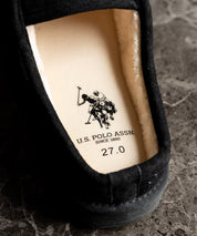 U.S.POLO ASSN. ユーエスポロアッスン ボアライニングスライド スリッポン/ワンポイントロゴモカシンシューズ 14933