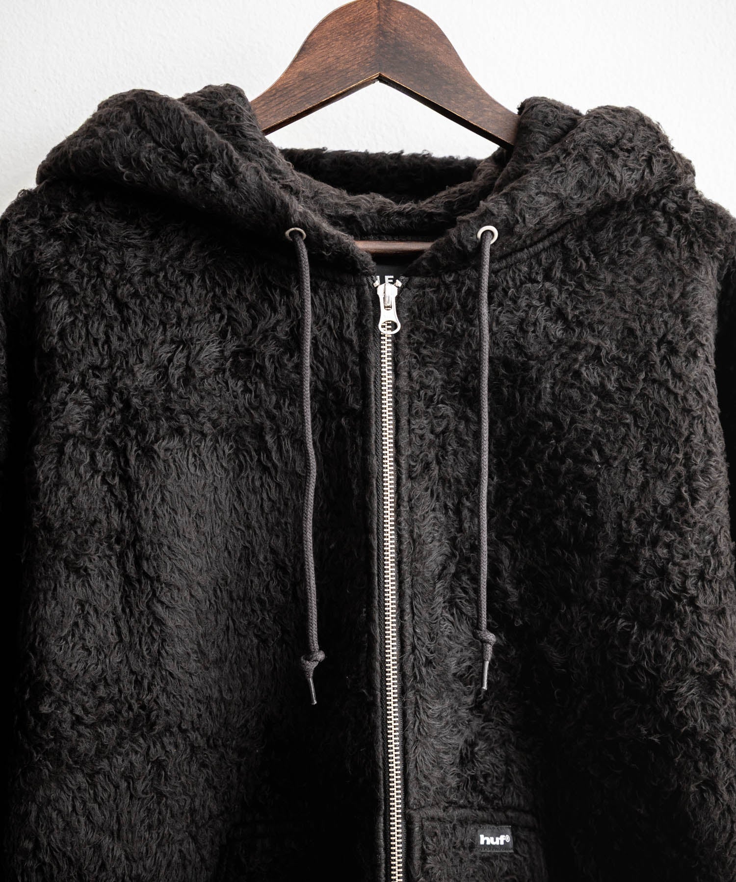 HUF ハフ CORSO HEAVYWEIGHT F/Z HOODIE オーバーサイズヘビーウェイトダブルジップボアフリースパーカー 15018