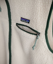 Patagonia パタゴニア M S RETRO PILE VEST レトロパイルフリースベスト/ワンポイントロゴ入りスタンドカラーフルジップボアベスト 16383