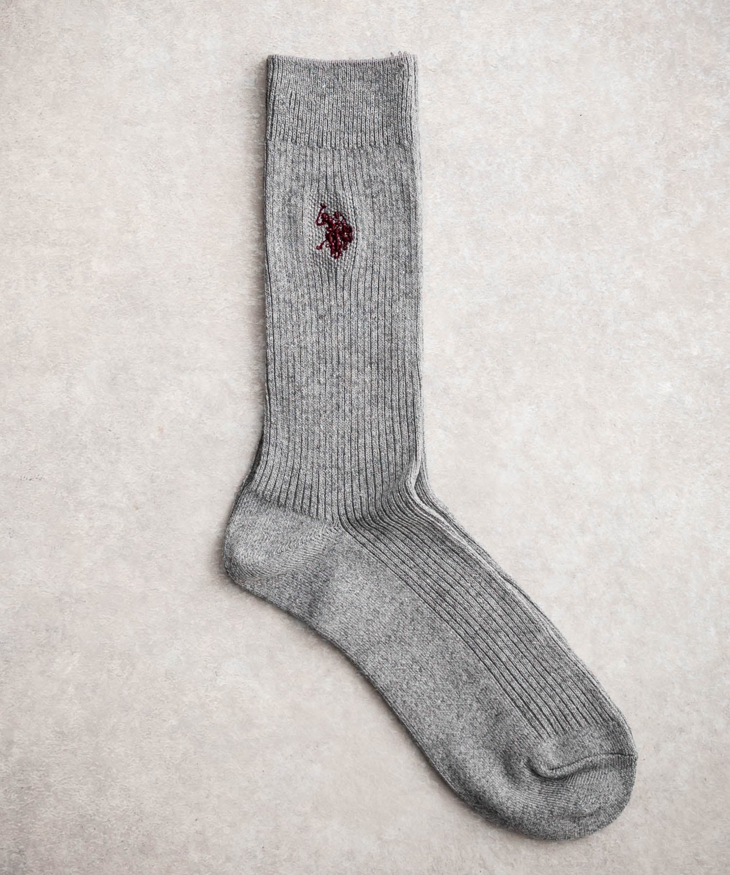 U.S. POLO ASSN. ユーエスポロアッスン ワンポイントロゴ刺繍3足アソートクルー丈ソックス 15069