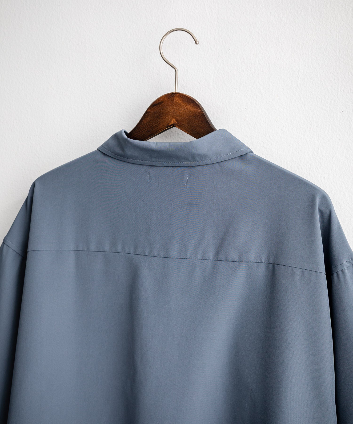 接触冷感 オーバーサイズとろみショート丈半袖シャツ/短丈ハーフスリーブシャツ 15366