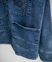新色追加 Hanes ヘインズ ストレッチデニムカバーオール/デニムジャケット 14399