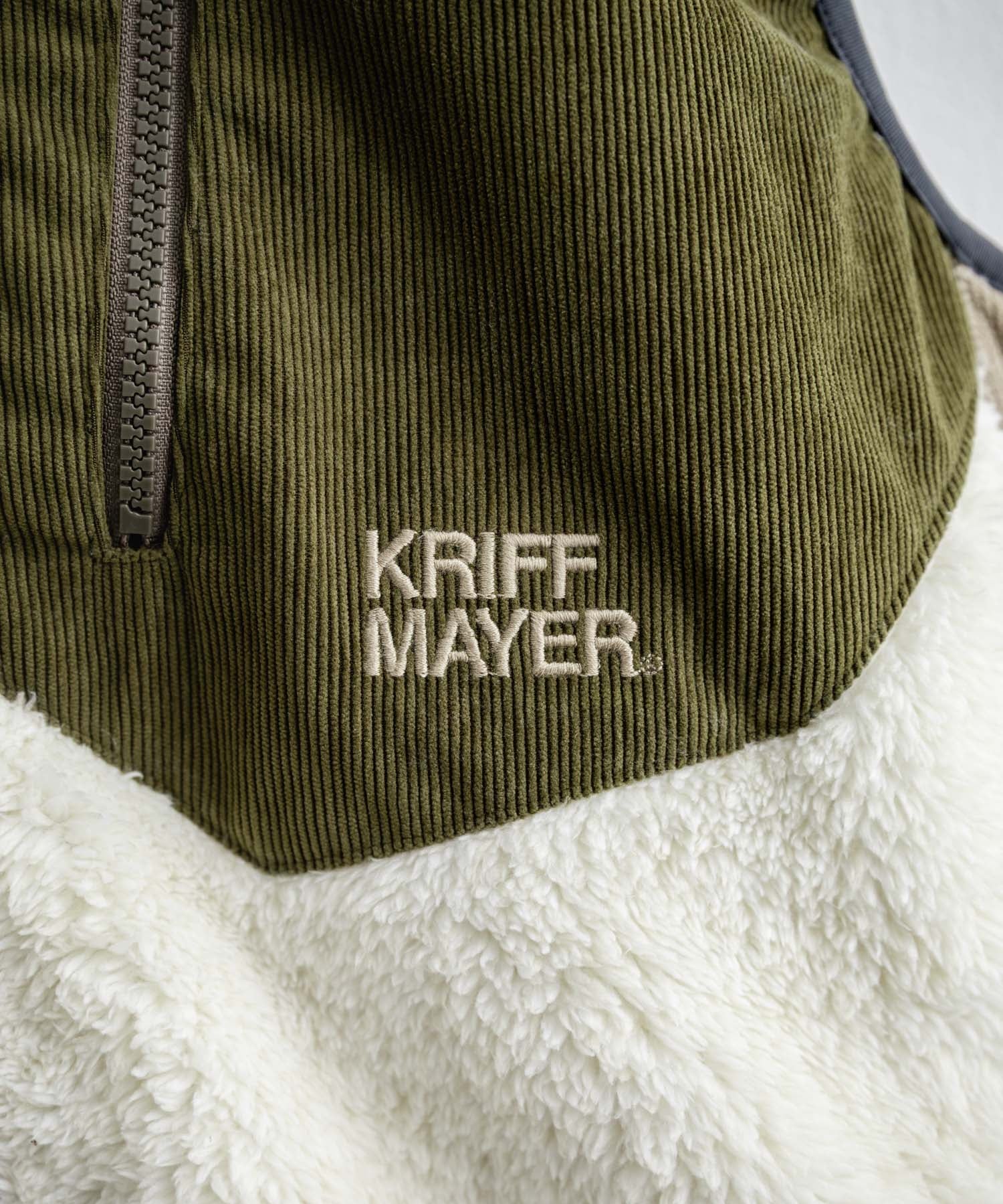 KRIFF MAYER クリフメイヤー シャギーボア裏メッシュダブルジップスタンドネックベスト 2614402 16493
