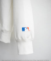 MLB メジャーリーグベースボール NYY LAD SD 別注 オーバーサイズ裏起毛ヘンリーネックスウェット/ワンポイントロゴ刺繍ハーフボタントレーナー 16320