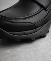 フェイクレザー/スエード厚底スニーカーローファー 15290