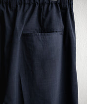 接触冷感 多機能素材リネンライク ワンタックセンタープレスワイドストレートイージーパンツ 15483