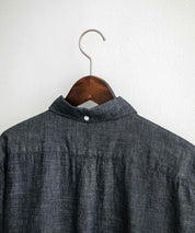 Upscape Audience アップスケープオーディエンス 日本製 国産 「備中備後」6オンスセルヴィッチ 白耳デニム釦ダウンボクシーAライン長袖シャツ AUD6703 15608