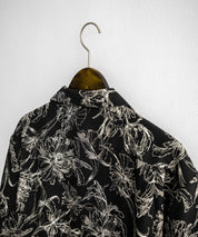 Upscape Audience アップスケープオーディエンス 日本製 国産 オーバーサイズ 丹後ライトアムンゼン 梨地 捺染マシンプリント半袖開襟シャツ AUD6608 14694