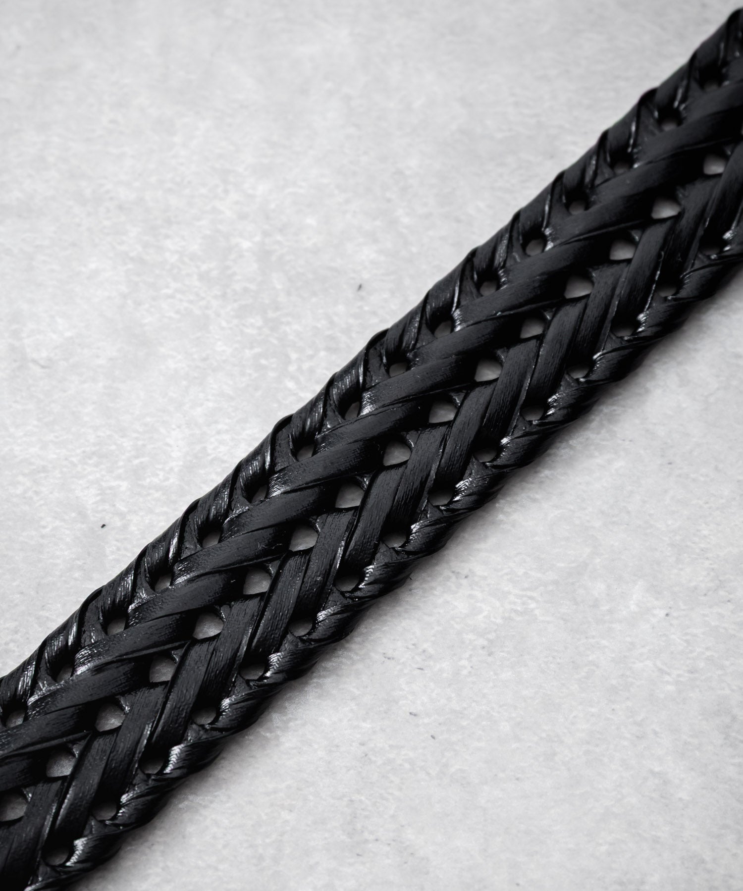 リアルレザー 本革 ラウンドスクエアバックルメッシュベルト 15729