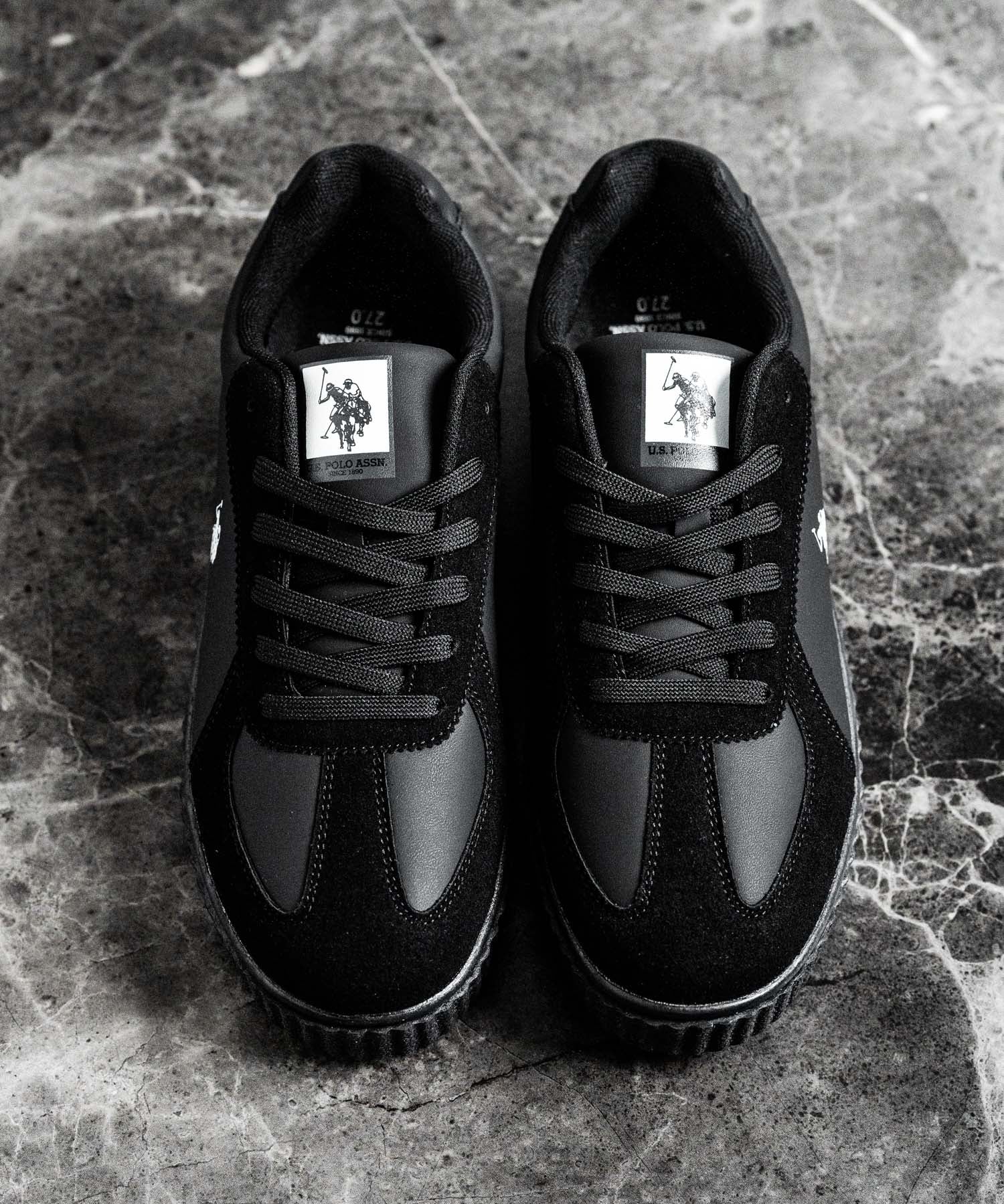 新色追加 U.S. POLO ASSN. ユーエスポロアッスン 厚底ボリュームソールコンビネーションレースアップスニーカー 14137