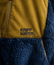 KRIFF MAYER クリフメイヤー スタンドネック異素材配色切替ダブルジップシャギーボアジャケット 2514400 14882
