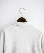 HUF ハフ SLATE QUARTER ZIP FLEECE オーバーサイズロゴ刺繍ハーフジップトレーナー