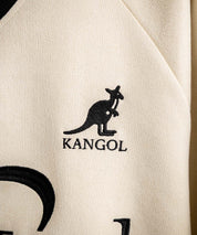 KANGOL カンゴール 別注コラボ オーバーサイズカットスエードワンポイントロゴ刺繍袖ライン半袖ゲームシャツ