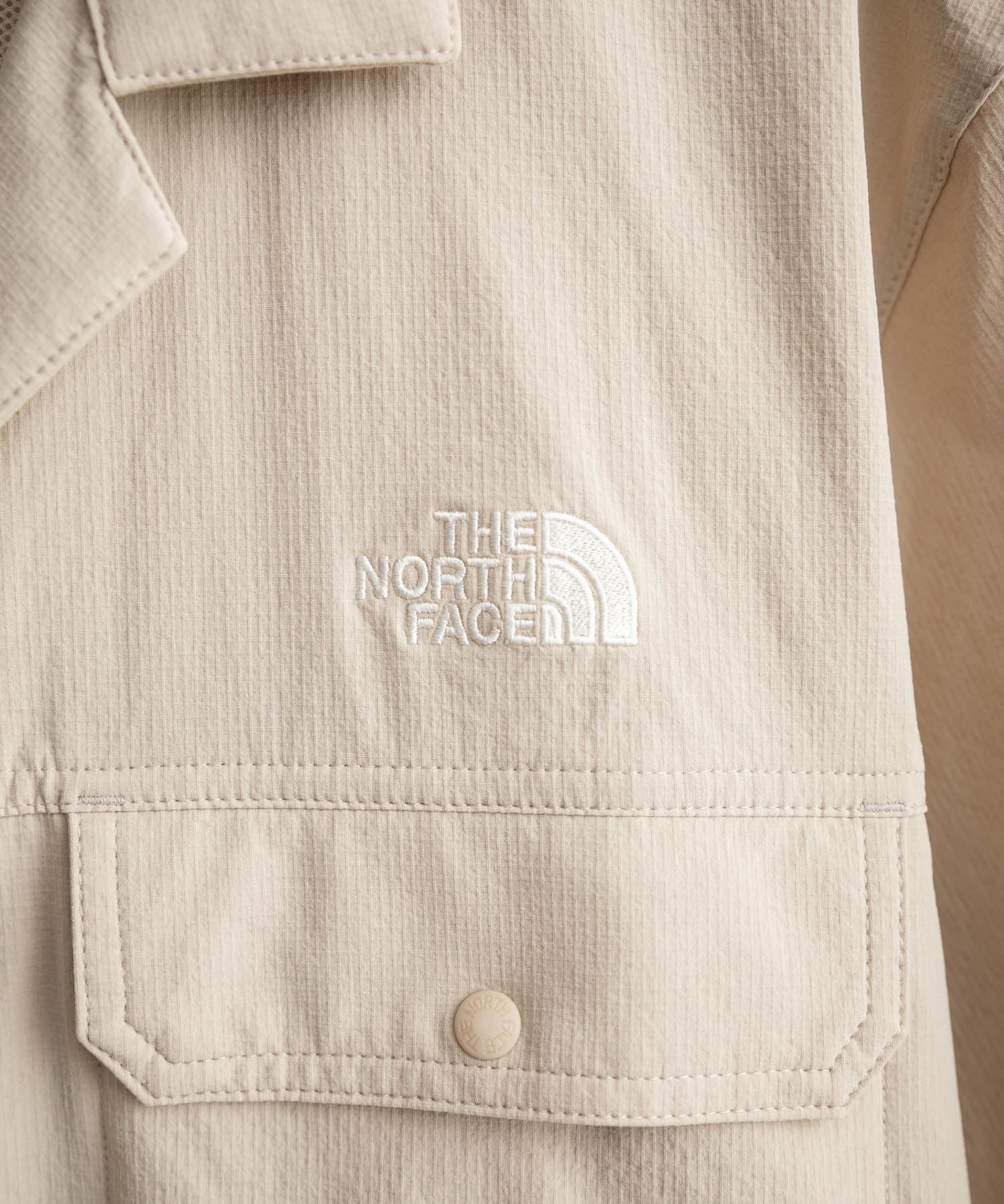 THE NORTH FACE ザ・ノースフェイス M'S KANTE SHIRTS　ワンポイントロゴ刺繍胸ポケット付き半袖オープンカラーシャツ 16020