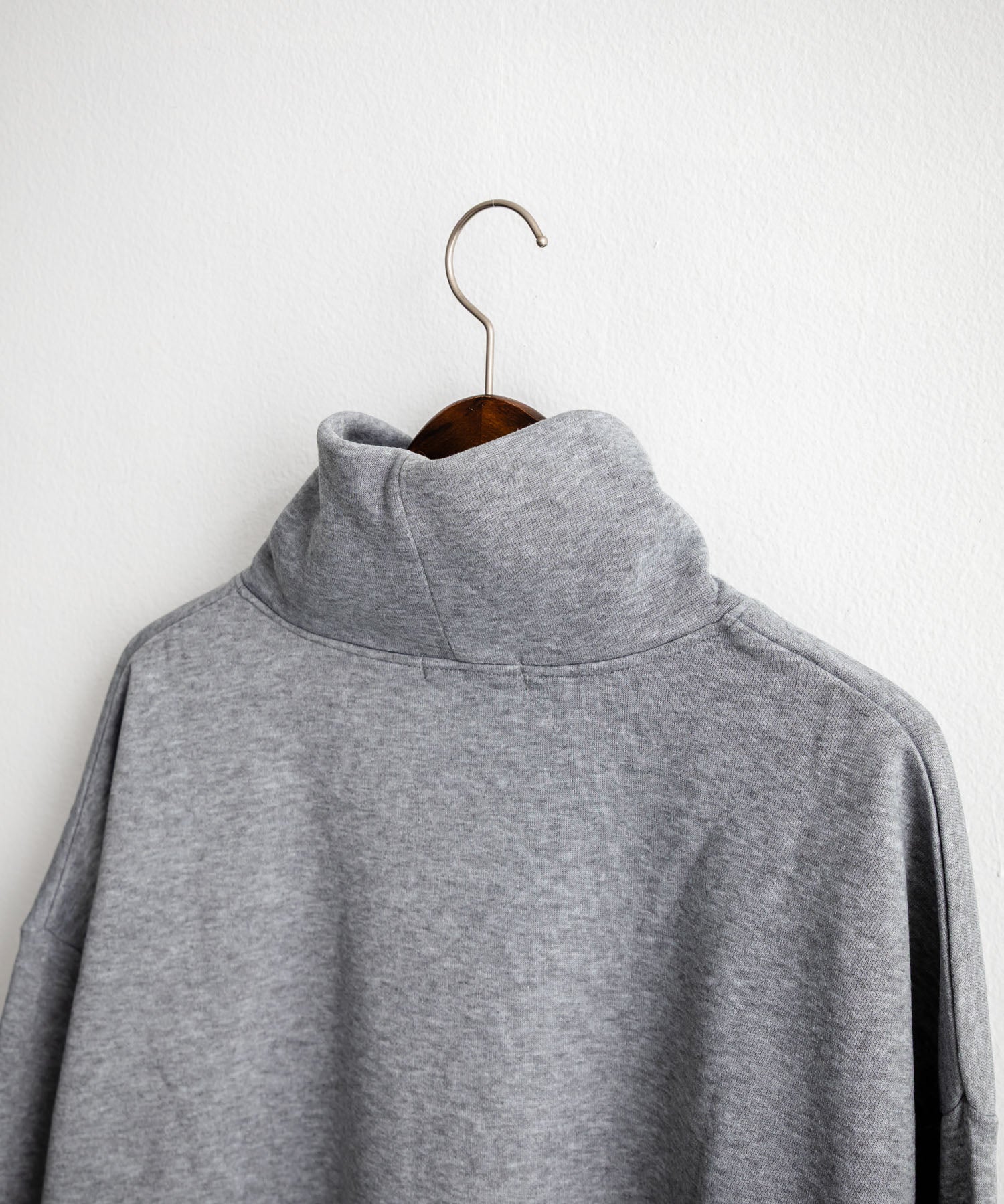 コットンタッチ裏起毛ドルマンスリーブハイネックトレーナースウェット 14983