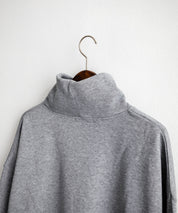 コットンタッチ裏起毛ドルマンスリーブハイネックトレーナースウェット 14983