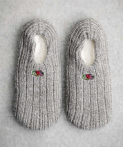 FRUIT OF THE LOOM フルーツオブザルーム 裏ボア刺繍スリッパ/ワンポイントロゴニット室内用スリッパ 15460