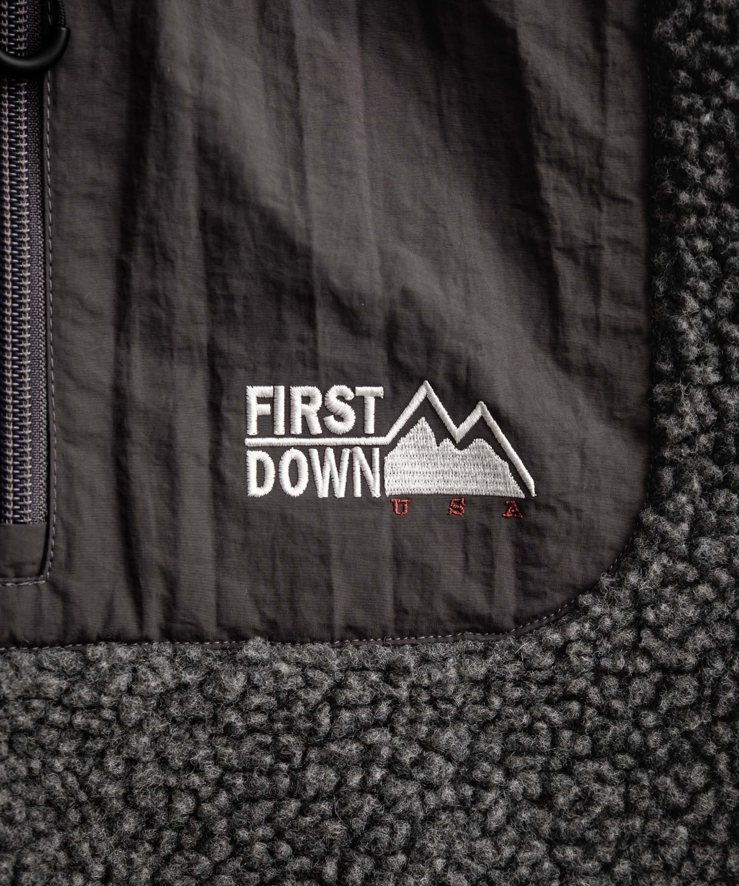 FIRST DOWN ファーストダウン BOA FLEECE JKT ロゴ刺繍タンブリングボアフリースジャケット F942021 14981