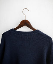 オーバーサイズ配色リブワッフルニットプルオーバーセーター	14546