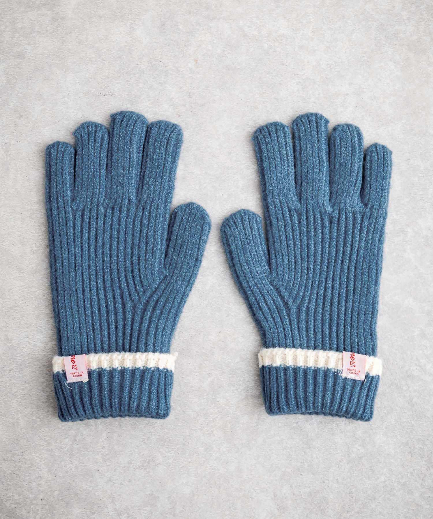 【スマホ/タッチパネル対応】ホールタッチリブニットライングローブ手袋 15255