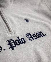U.S. POLO ASSN. ユーエスポロアッスン half zip sweat shirt オーバーサイズ袖ラインワンポイントロゴ刺繍ハーフジップ裏毛スウェット 14862