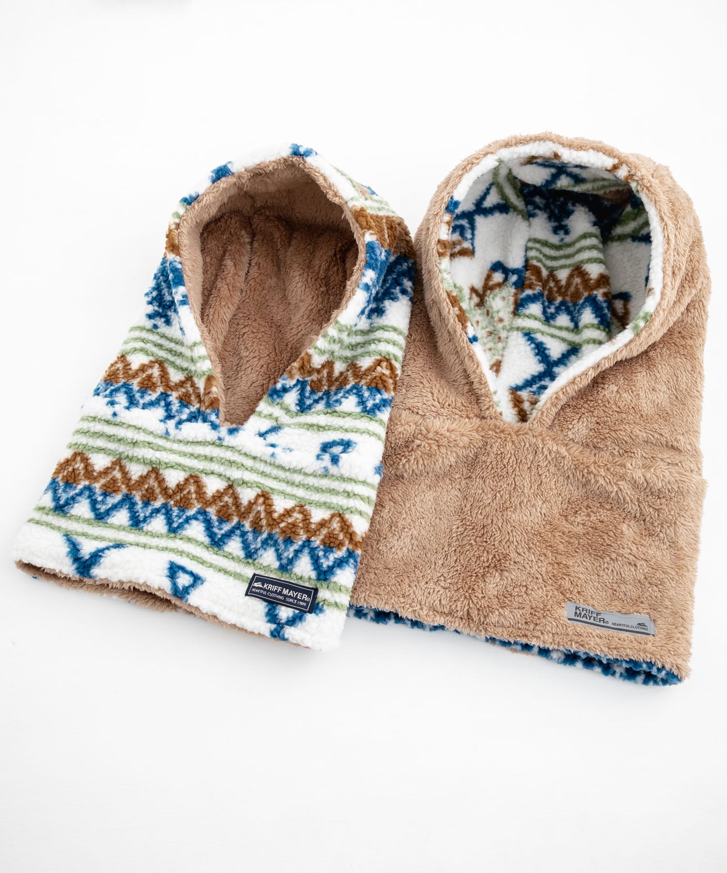 KRIFF MAYER クリフメイヤー ニンジャりん2WAYリバーシブルフード型ネックウォーマー ボアフードウォーマー J2527845 14965