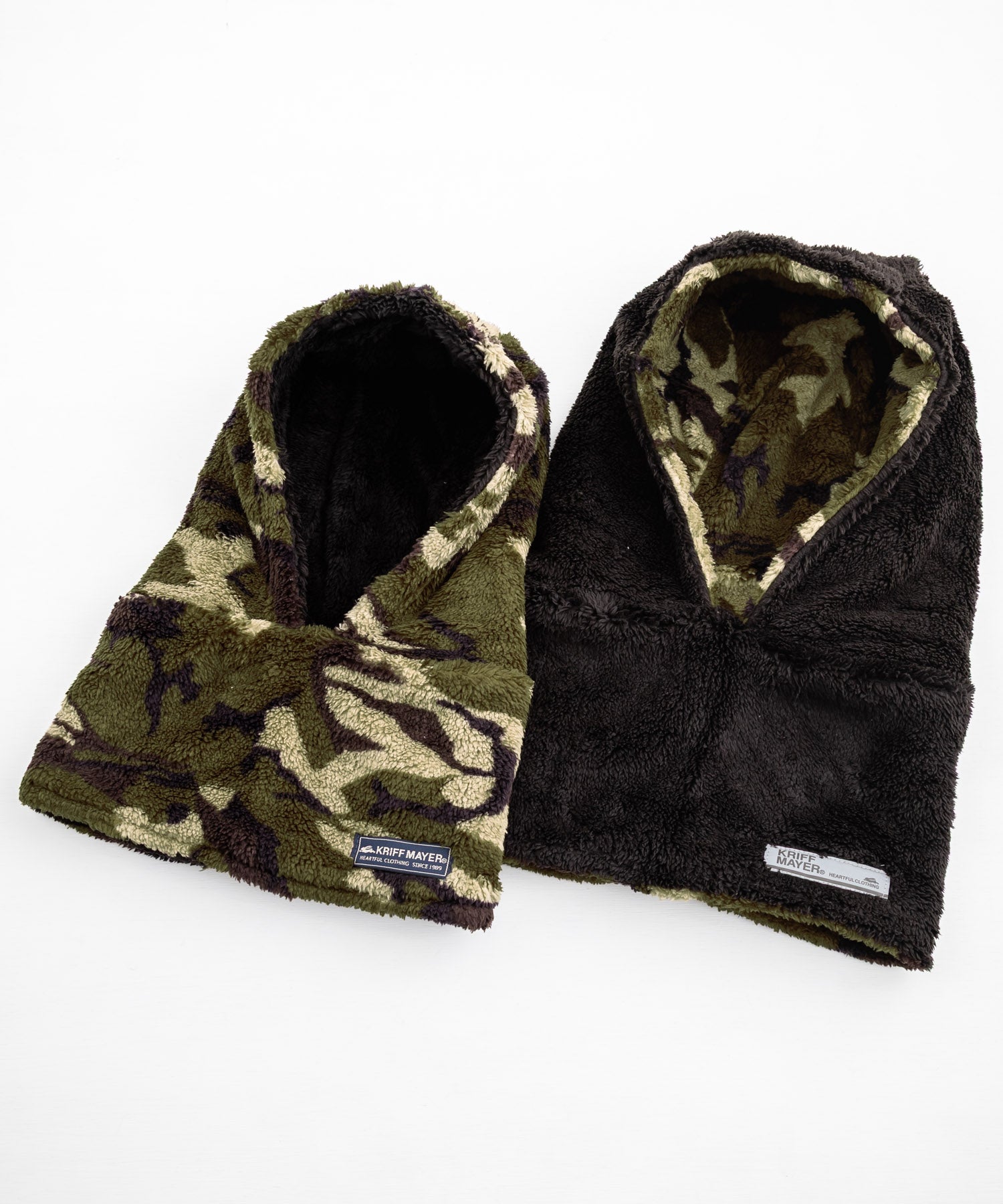 KRIFF MAYER クリフメイヤー ニンジャりん2WAYリバーシブルフード型ネックウォーマー ボアフードウォーマー J2527845 14965