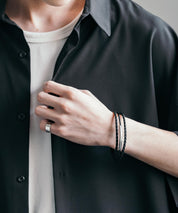 プレート リング チャーム 本革ブレスレット 9569