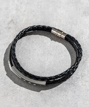 プレート リング チャーム 本革ブレスレット 9569