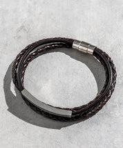 プレート リング チャーム 本革ブレスレット 9569