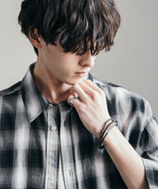 プレート リング チャーム 本革ブレスレット 9569