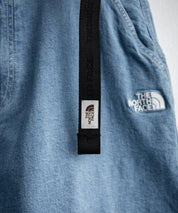 THE NORTH FACE WHITE LABEL BRIS DENIM SHORTS ロゴ刺繍ワイドデニムイージーショートパンツ 16164