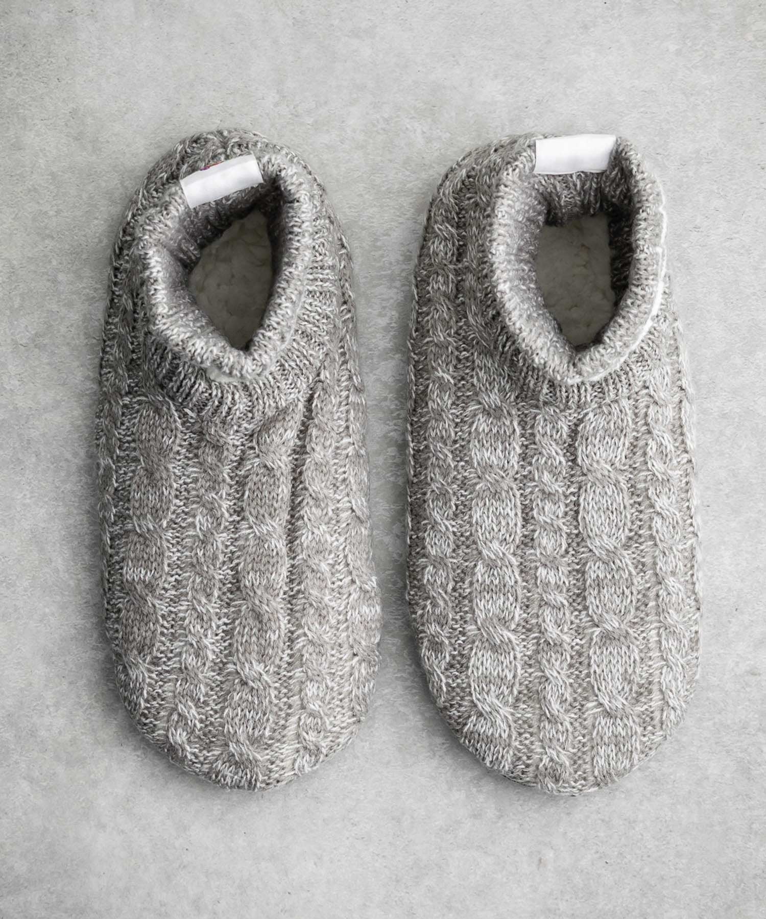 FRUIT OF THE LOOM フルーツオブザルーム 内ボアリンクススリッパ/リンクス編みワンポイントロゴ室内用スリッパ 15461