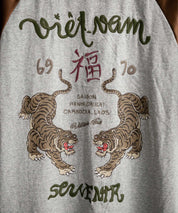 KRIFF MAYER クリフメイヤー スーベニア虎刺繍スカジャンTシャツ/リブラインラグランカットソー 2547201 15866