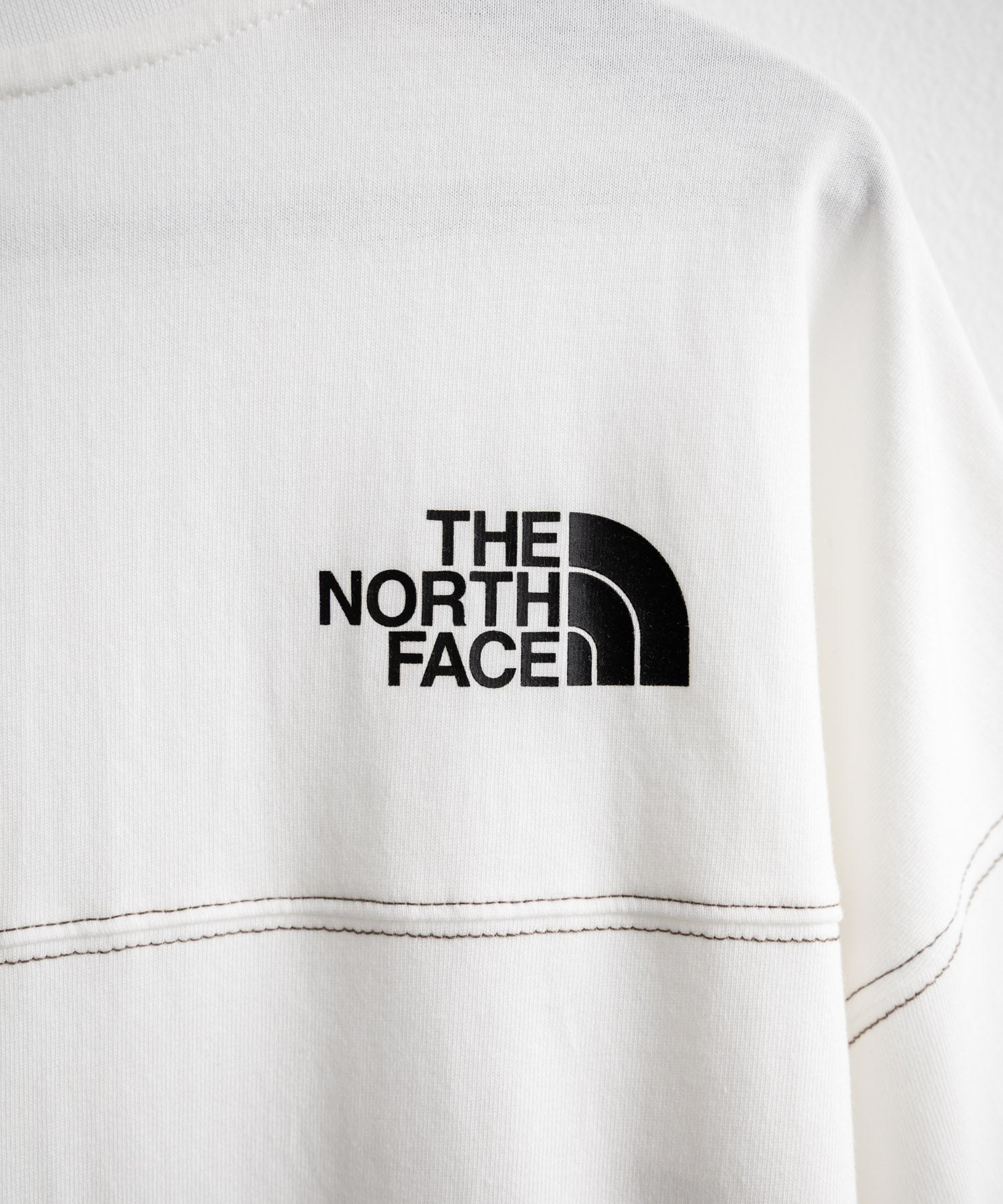 THE NORTH FACE WHITE LABEL STITCH DYEING S/S R/TEE オーバーサイズステッチラインワンポイントロゴピグメント加工半袖Tシャツ 16163