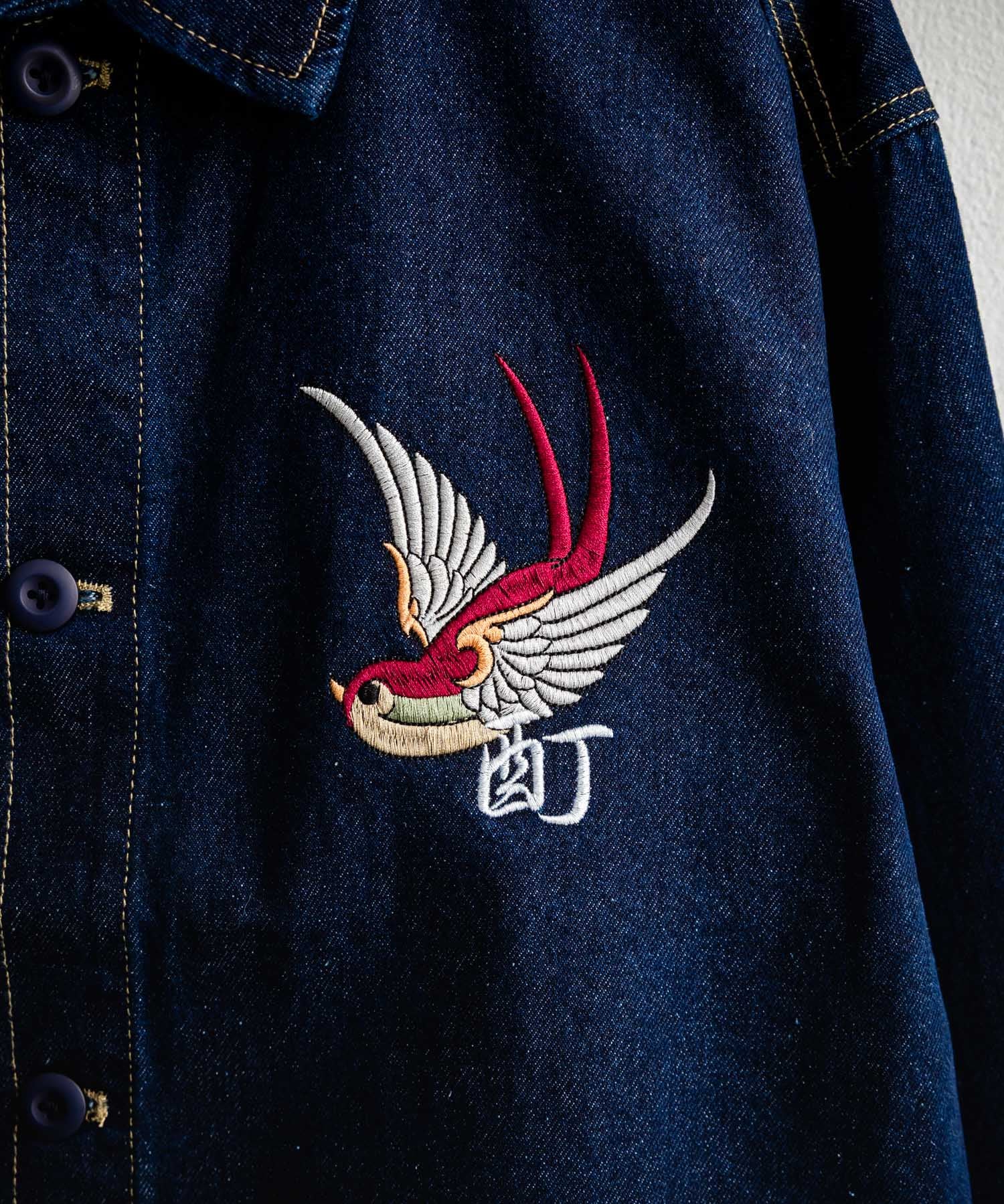 YOIDORE 酔いどれ オーバーサイズチベタン刺繍デニムジャケット 14888